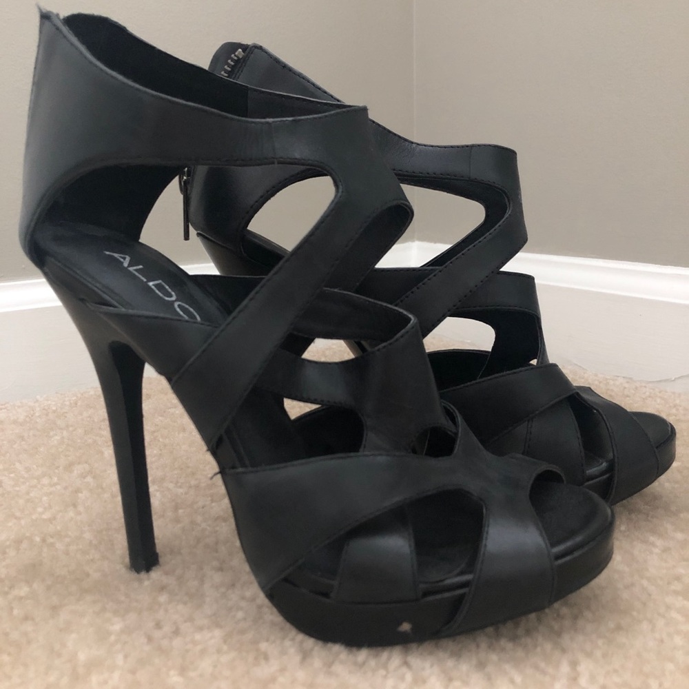 Aldo Black Heels-Size 38